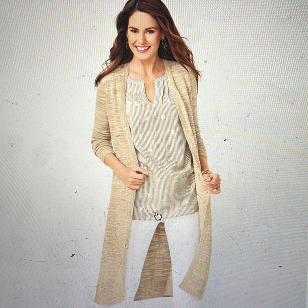 Talbots lightweight duster marled LP - Picture 7 of 7